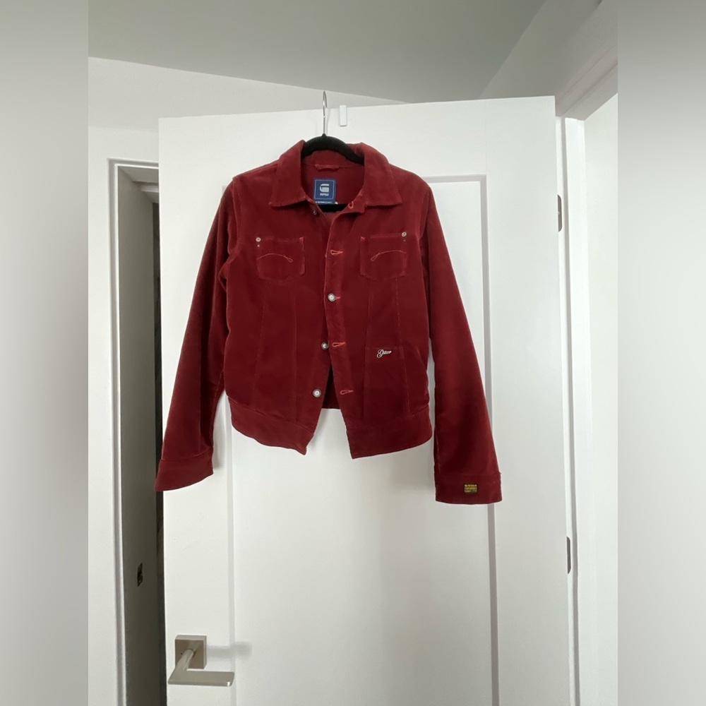 Vintage Dark WineRed Corduroy Jacket, GStar, M,